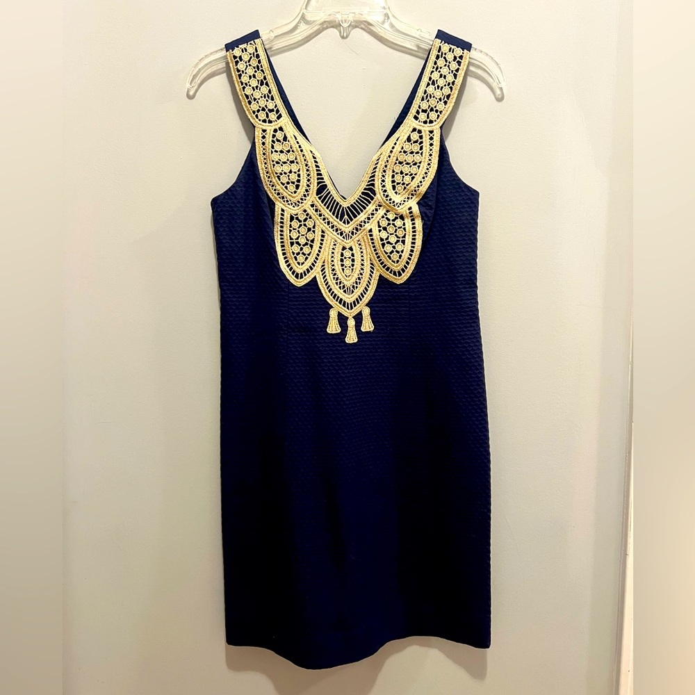 Navy and Gold Lilly Pulitzer Dress
